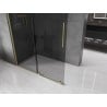 Mexen Velar ścianka prysznicowa rozsuwana Walk-in 150 x 200 cm, grafit 8 mm, złota szczotkowana - 871-150-000-43-55