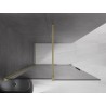 Mexen Velar ścianka prysznicowa rozsuwana Walk-in 130 x 200 cm, grafit 8 mm, złota szczotkowana - 871-130-000-43-55