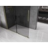 Mexen Velar ścianka prysznicowa rozsuwana Walk-in 160 x 200 cm, grafit 8 mm, złota szczotkowana - 871-160-000-43-55