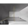 Mexen Velar ścianka prysznicowa rozsuwana Walk-in 140 x 200 cm, grafit 8 mm, złota szczotkowana - 871-140-000-43-55