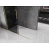 Mexen Velar ścianka prysznicowa rozsuwana Walk-in 140 x 200 cm, grafit 8 mm, złota szczotkowana - 871-140-000-43-55