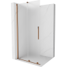 Mexen Velar ścianka prysznicowa rozsuwana Walk-in 70 x 200 cm, szron 8 mm, różowe złoto - 871-070-000-33-60