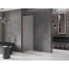 Mexen Velar ścianka prysznicowa rozsuwana Walk-in 150 x 200 cm, szron 8 mm, różowe złoto - 871-150-000-33-60