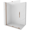 Mexen Velar ścianka prysznicowa rozsuwana Walk-in 160 x 200 cm, szron 8 mm, różowe złoto - 871-160-000-33-60