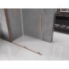 Mexen Velar ścianka prysznicowa rozsuwana Walk-in 150 x 200 cm, szron 8 mm, różowe złoto - 871-150-000-33-60