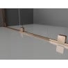 Mexen Velar ścianka prysznicowa rozsuwana Walk-in 150 x 200 cm, szron 8 mm, różowe złoto - 871-150-000-33-60