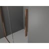 Mexen Velar ścianka prysznicowa rozsuwana Walk-in 160 x 200 cm, szron 8 mm, różowe złoto - 871-160-000-33-60