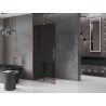 Mexen Velar ścianka prysznicowa rozsuwana Walk-in 80 x 200 cm, grafit 8 mm, różowe złoto - 871-080-000-43-60