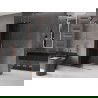 Mexen Velar ścianka prysznicowa rozsuwana Walk-in 85 x 200 cm, grafit 8 mm, różowe złoto - 871-085-000-43-60