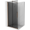 Mexen Velar ścianka prysznicowa rozsuwana Walk-in 90 x 200 cm, grafit 8 mm, różowe złoto - 871-090-000-43-60