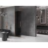 Mexen Velar ścianka prysznicowa rozsuwana Walk-in 100 x 200 cm, grafit 8 mm, różowe złoto - 871-100-000-43-60