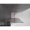 Mexen Velar ścianka prysznicowa rozsuwana Walk-in 100 x 200 cm, grafit 8 mm, różowe złoto - 871-100-000-43-60