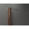 Mexen Velar ścianka prysznicowa rozsuwana Walk-in 100 x 200 cm, grafit 8 mm, różowe złoto - 871-100-000-43-60