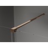 Mexen Velar ścianka prysznicowa rozsuwana Walk-in 80 x 200 cm, grafit 8 mm, różowe złoto - 871-080-000-43-60