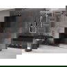 Mexen Velar ścianka prysznicowa rozsuwana Walk-in 130 x 200 cm, grafit 8 mm, różowe złoto - 871-130-000-43-60