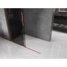 Mexen Velar ścianka prysznicowa rozsuwana Walk-in 140 x 200 cm, grafit 8 mm, różowe złoto - 871-140-000-43-60