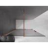 Mexen Velar ścianka prysznicowa rozsuwana Walk-in 140 x 200 cm, grafit 8 mm, różowe złoto - 871-140-000-43-60
