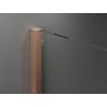 Mexen Velar ścianka prysznicowa rozsuwana Walk-in 100 x 200 cm, szron 8 mm, miedź szczotkowana - 871-100-000-33-65