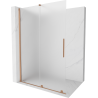 Mexen Velar ścianka prysznicowa rozsuwana Walk-in 140 x 200 cm, szron 8 mm, miedź szczotkowana - 871-140-000-33-65