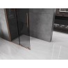Mexen Velar ścianka prysznicowa rozsuwana Walk-in 80 x 200 cm, grafit 8 mm, miedź szczotkowana - 871-080-000-43-65