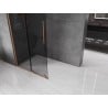 Mexen Velar ścianka prysznicowa rozsuwana Walk-in 90 x 200 cm, grafit 8 mm, miedź szczotkowana - 871-090-000-43-65