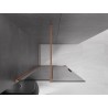Mexen Velar ścianka prysznicowa rozsuwana Walk-in 80 x 200 cm, grafit 8 mm, miedź szczotkowana - 871-080-000-43-65