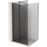 Mexen Velar ścianka prysznicowa rozsuwana Walk-in 85 x 200 cm, grafit 8 mm, miedź szczotkowana - 871-085-000-43-65