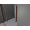 Mexen Velar ścianka prysznicowa rozsuwana Walk-in 80 x 200 cm, grafit 8 mm, miedź szczotkowana - 871-080-000-43-65