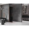 Mexen Velar ścianka prysznicowa rozsuwana Walk-in 100 x 200 cm, grafit 8 mm, miedź szczotkowana - 871-100-000-43-65