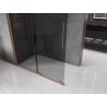 Mexen Velar ścianka prysznicowa rozsuwana Walk-in 140 x 200 cm, grafit 8 mm, miedź szczotkowana - 871-140-000-43-65