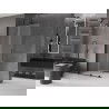 Mexen Velar ścianka prysznicowa rozsuwana Walk-in 100 x 200 cm, szron 8 mm, czarna - 871-100-000-33-70