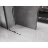 Mexen Velar ścianka prysznicowa rozsuwana Walk-in 70 x 200 cm, szron 8 mm, czarna - 871-070-000-33-70