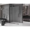 Mexen Velar ścianka prysznicowa rozsuwana Walk-in 140 x 200 cm, szron 8 mm, czarna - 871-140-000-33-70