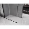 Mexen Velar ścianka prysznicowa rozsuwana Walk-in 130 x 200 cm, szron 8 mm, czarna - 871-130-000-33-70