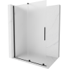 Mexen Velar ścianka prysznicowa rozsuwana Walk-in 160 x 200 cm, szron 8 mm, czarna - 871-160-000-33-70