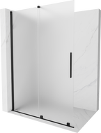 Mexen Velar ścianka prysznicowa rozsuwana Walk-in 160 x 200 cm, szron 8 mm, czarna - 871-160-000-33-70