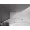 Mexen Velar ścianka prysznicowa rozsuwana Walk-in 130 x 200 cm, szron 8 mm, czarna - 871-130-000-33-70
