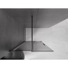 Mexen Velar ścianka prysznicowa rozsuwana Walk-in 90 x 200 cm, grafit 8 mm, czarna - 871-090-000-43-70