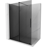 Mexen Velar ścianka prysznicowa rozsuwana Walk-in 130 x 200 cm, grafit 8 mm, czarna - 871-130-000-43-70
