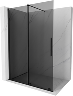 Mexen Velar ścianka prysznicowa rozsuwana Walk-in 130 x 200 cm, grafit 8 mm, czarna - 871-130-000-43-70