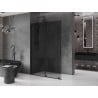 Mexen Velar ścianka prysznicowa rozsuwana Walk-in 160 x 200 cm, grafit 8 mm, czarna - 871-160-000-43-70