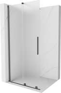 Mexen Velar ścianka prysznicowa rozsuwana Walk-in 80 x 200 cm, szron 8 mm, gun gray szczotkowany - 871-080-000-33-66