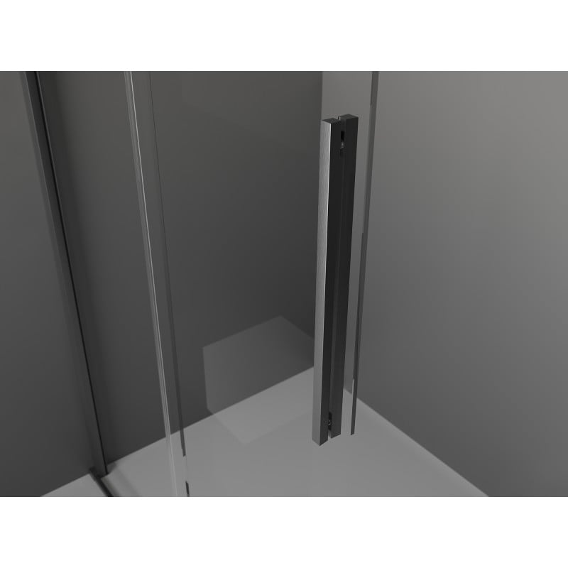 Mexen Velar ścianka prysznicowa rozsuwana Walk-in 120 x 200 cm, szron 8 mm, gun gray szczotkowany - 871-120-000-33-66