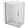 Mexen Velar ścianka prysznicowa rozsuwana Walk-in 140 x 200 cm, szron 8 mm, gun gray szczotkowany - 871-140-000-33-66