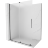 Mexen Velar ścianka prysznicowa rozsuwana Walk-in 150 x 200 cm, szron 8 mm, gun gray szczotkowany - 871-150-000-33-66