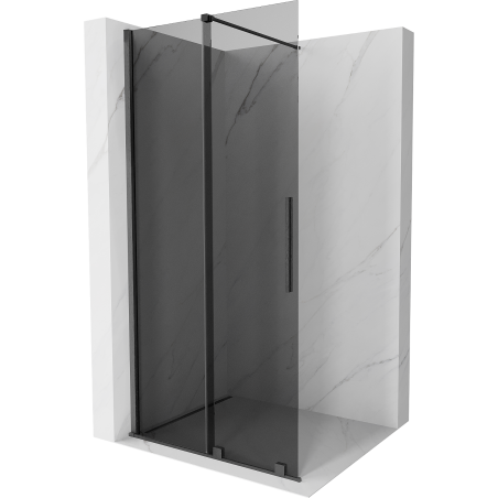 Mexen Velar ścianka prysznicowa rozsuwana Walk-in 90 x 200 cm, grafit 8 mm, gun gray szczotkowany - 871-090-000-43-66