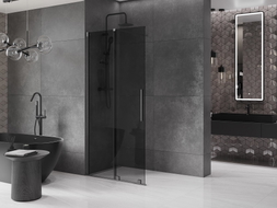 Mexen Velar ścianka prysznicowa rozsuwana Walk-in 120 x 200 cm, grafit 8 mm, gun gray szczotkowany - 871-120-000-43-66