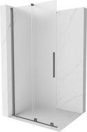 Mexen Velar ścianka prysznicowa rozsuwana Walk-in 85 x 200 cm, szron 8 mm, gun metal - 871-085-000-33-95