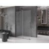 Mexen Velar ścianka prysznicowa rozsuwana Walk-in 140 x 200 cm, szron 8 mm, gun metal - 871-140-000-33-95
