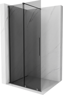 Mexen Velar ścianka prysznicowa rozsuwana Walk-in 70 x 200 cm, grafit 8 mm, gun metal - 871-070-000-43-95